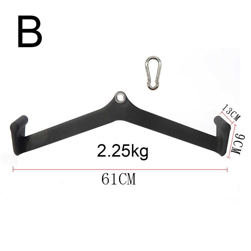 Home Gym Fitness Rudern V-Bar Riemenscheibe Kabel Maschinenaufsätze Bizeps Trizeps Rücken Blaster Griff Pull Down Handgriffe: Black