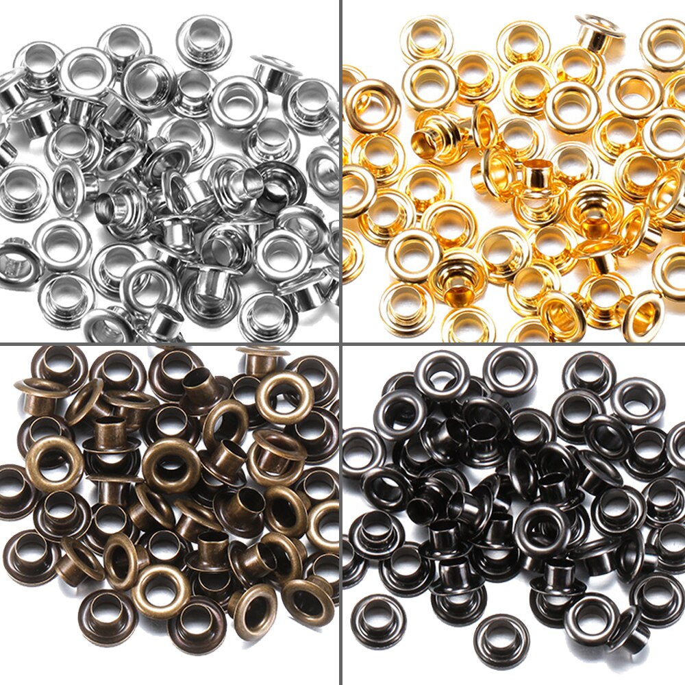 50 zestaw 5MM metalowe oczka przelotki przyciski gnida klamry klamra robić paska ze skóry rękodzieło DIY Scrapbooking buty ubrania akcesoria