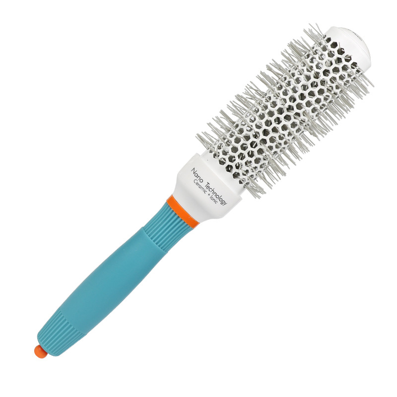 Ceramic Ion Hair Comb Salon Hair Brush Hair Styling Hairbrush Hairdressing Comb Round Curly Hair Rollers Tools Blue