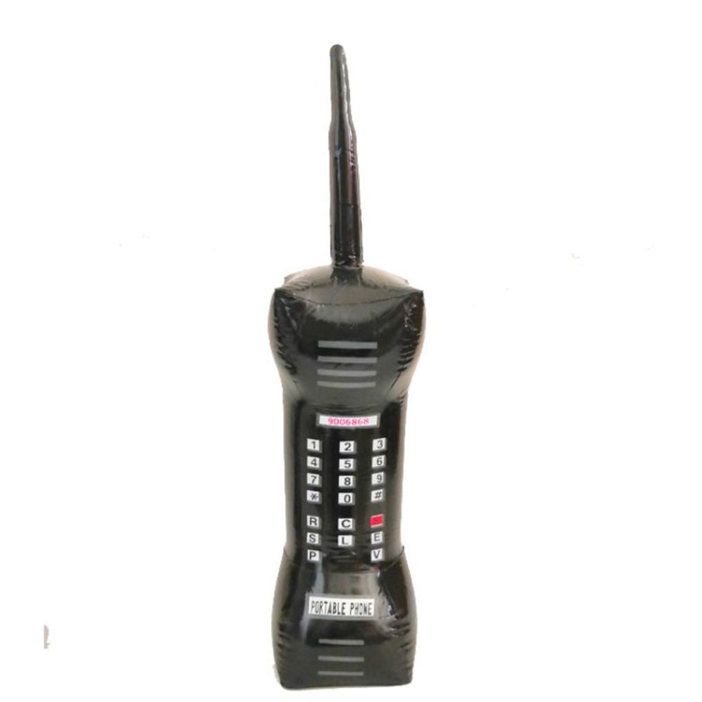 2 stykker oppustelig radio boombox oppustelig mobiltelefon rekvisitter til 80s 90s festdekorationer: Mobiltelefon