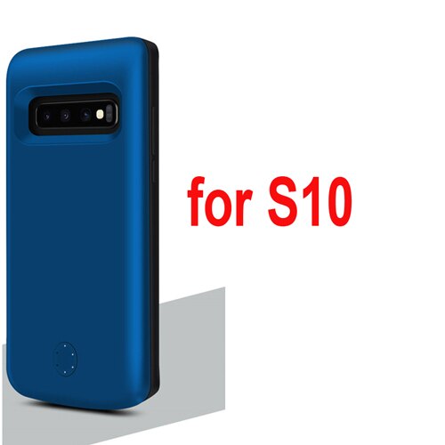 Snelle Lader Acculader Case Voor Samsung Galaxy S10 /S10 Plus/S10e Externe Batterij Power Bank 5000Mah/6000Mah Batterij Case: Blue for S10