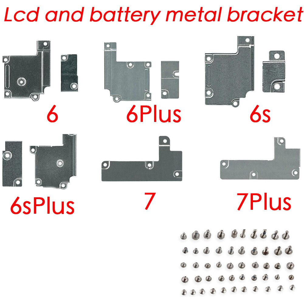 Écran LCD et support de batterie flexible support en métal avec vis de réglage complètes pour iPhone 6 6plus 6s 6splus 7G 7 plus