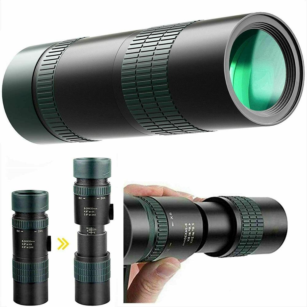 8-24x30mm Fernrohr Astronomische Teleskop Super Tele Zoomen Mit Stativ Clip einstellen Hd Nachtsicht für Telefon Zoomen Klettern
