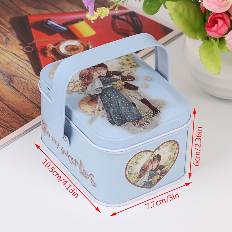 1pc vintage liten koffert oppbevaringsboks godteriboks bytteboks øretelefonboks liten koffert