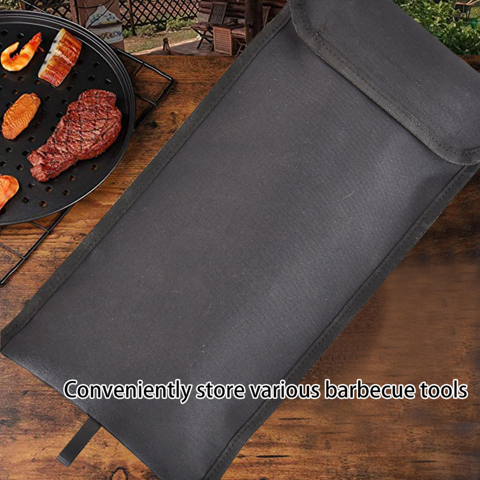 BBQ Tool Storage Bag Grilling Tools Holder for Picnic Barbecue Accessories