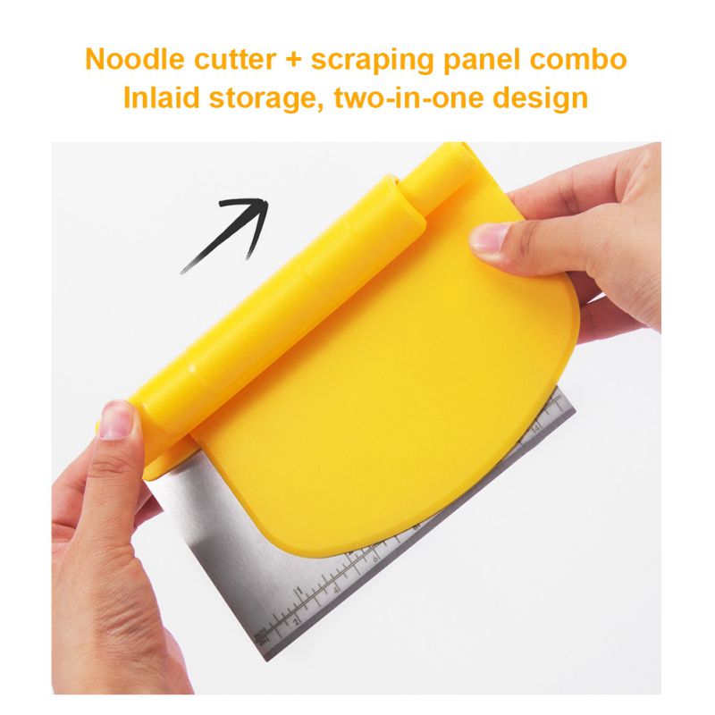 Stainless Steel Baking Tool Cutting Surface Scraper Combo Scraper With Scale Cutting Board