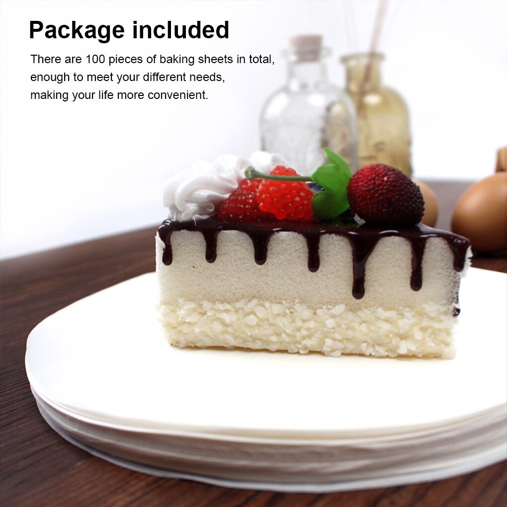100PCS round parchment paper various sizes baking paper liner, suitable for round cake pan, round cheesecake, Cooking