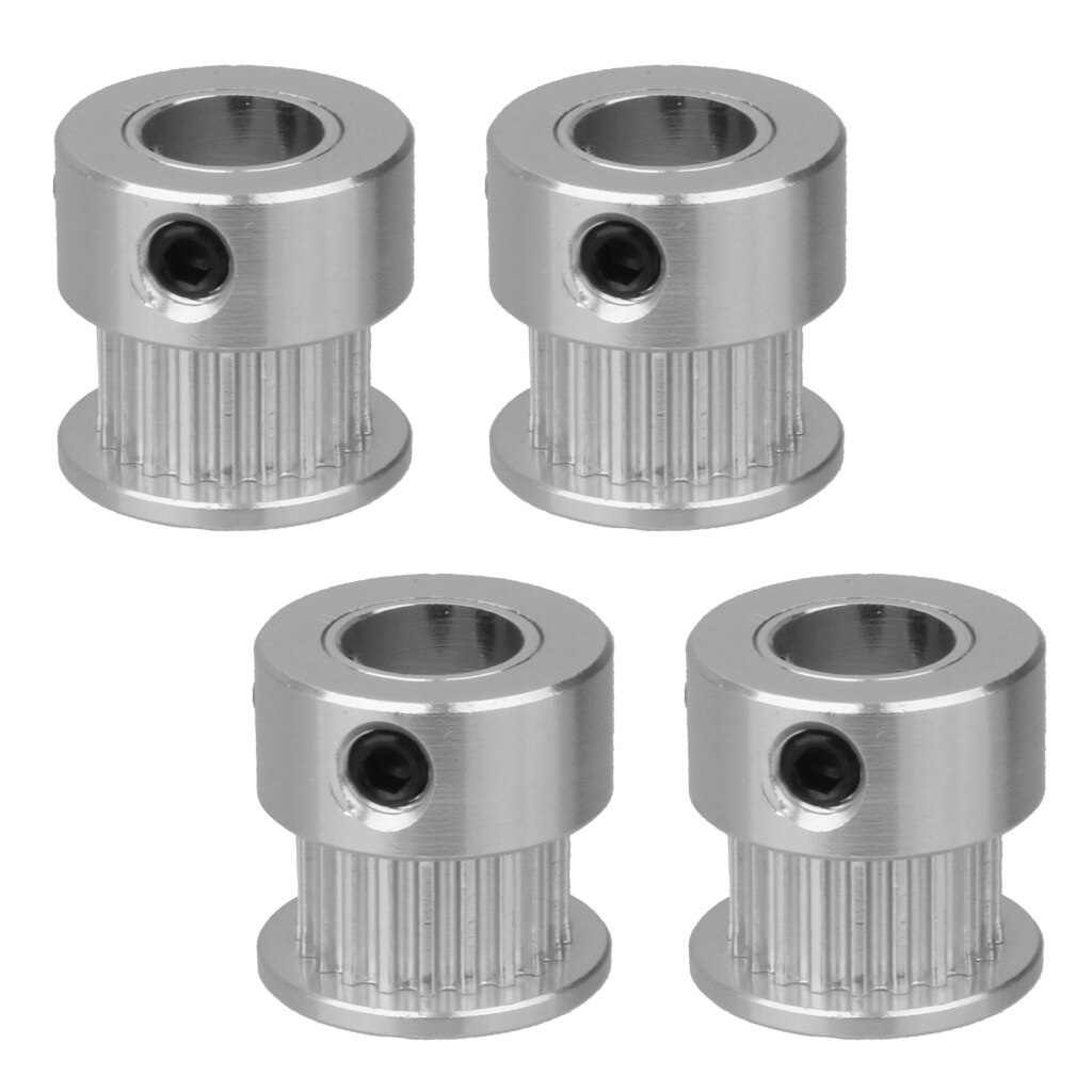GT2 Timing Belt Pulley 20 Tooth 8mm Bore for 6mm Width Timing Belt, Pack of 4