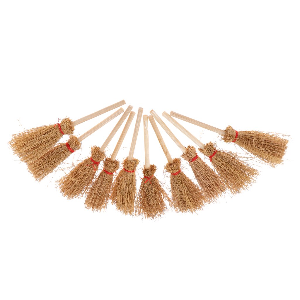 1/12 puppenhaus Miniatur Bambus Besen einstellen Puppe Haus Haushalt Reinigung Werkzeug