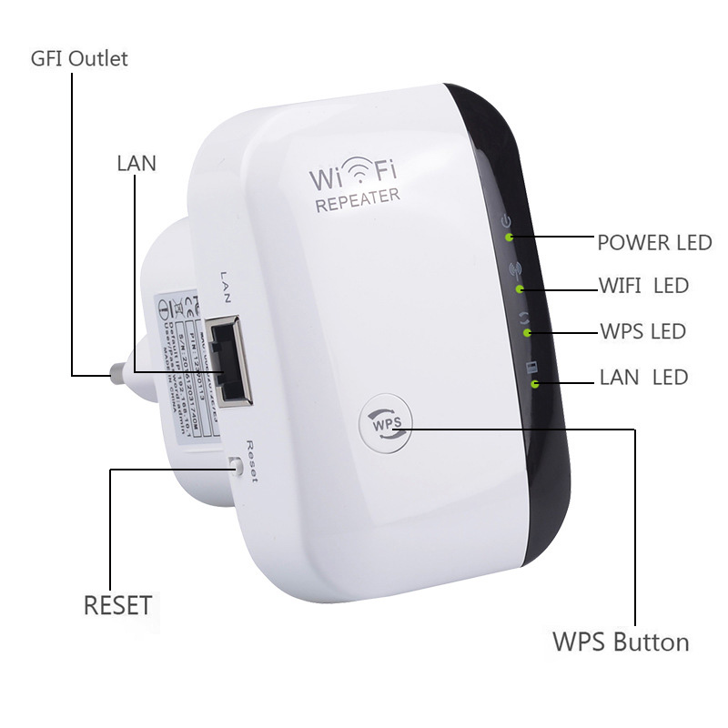 300mbps roteador sem fio wifi 802.11n impulsionadores de sinal repetidor extensor alcance amplificador de rede internet wps ap rj45 eua ue reino unido ac