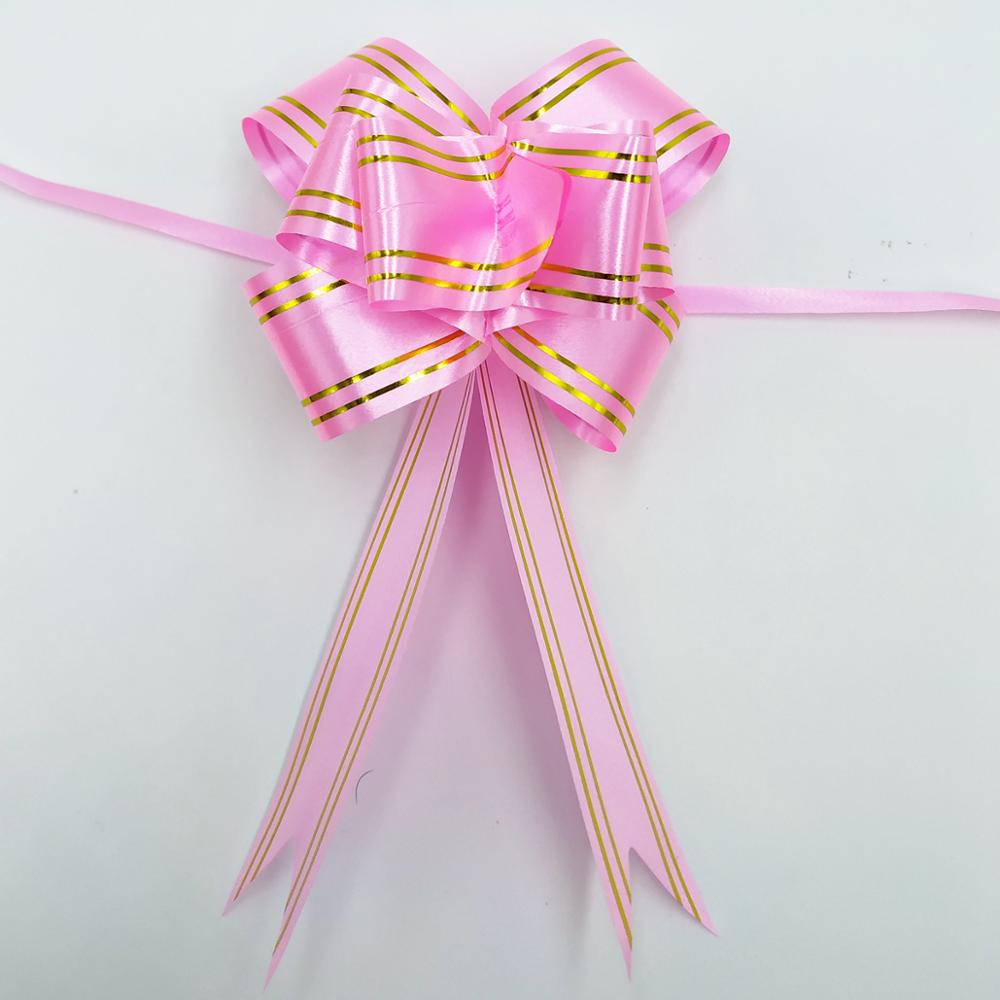Wrap Pull Bow Confetti Bow Bow With Ribbon For Wedding Christmas Party Wrapping 4.5"Inch (20 Pcs): pink