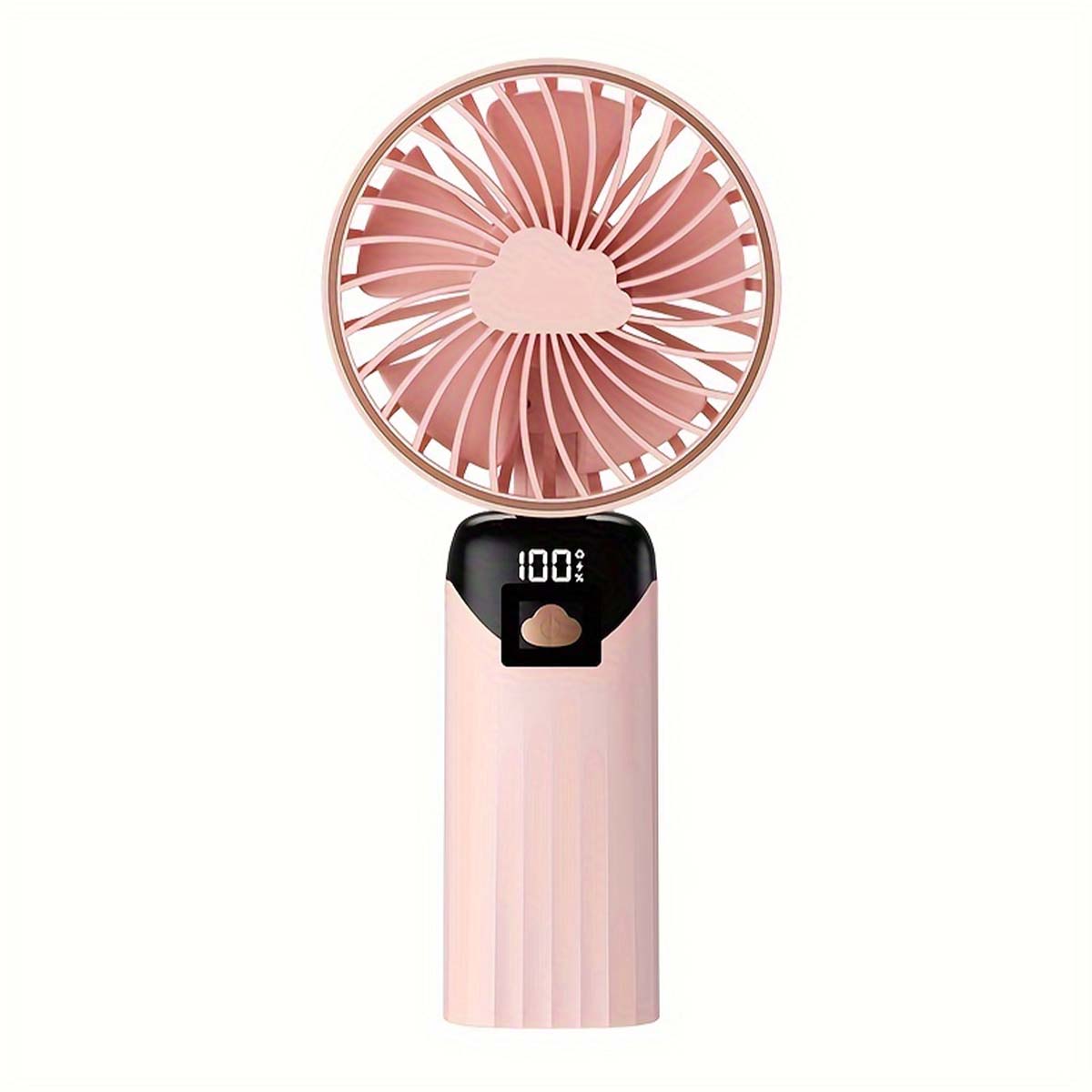 Ventilador eléctrico portátil, aire acondicionado, Mini enfriador, ventiladores de mano recargables para el hogar, Aire libre, cuchillas de acondicionamiento Usb: Rosa