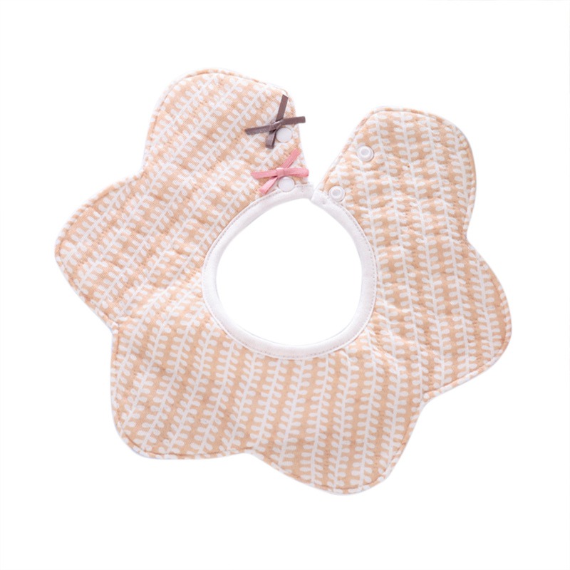 Babador para bebê, 360 graus girando três pisos de algodão infantil babadores bonito diversos impressos macio e confortável toalha para saliva do bebê: B