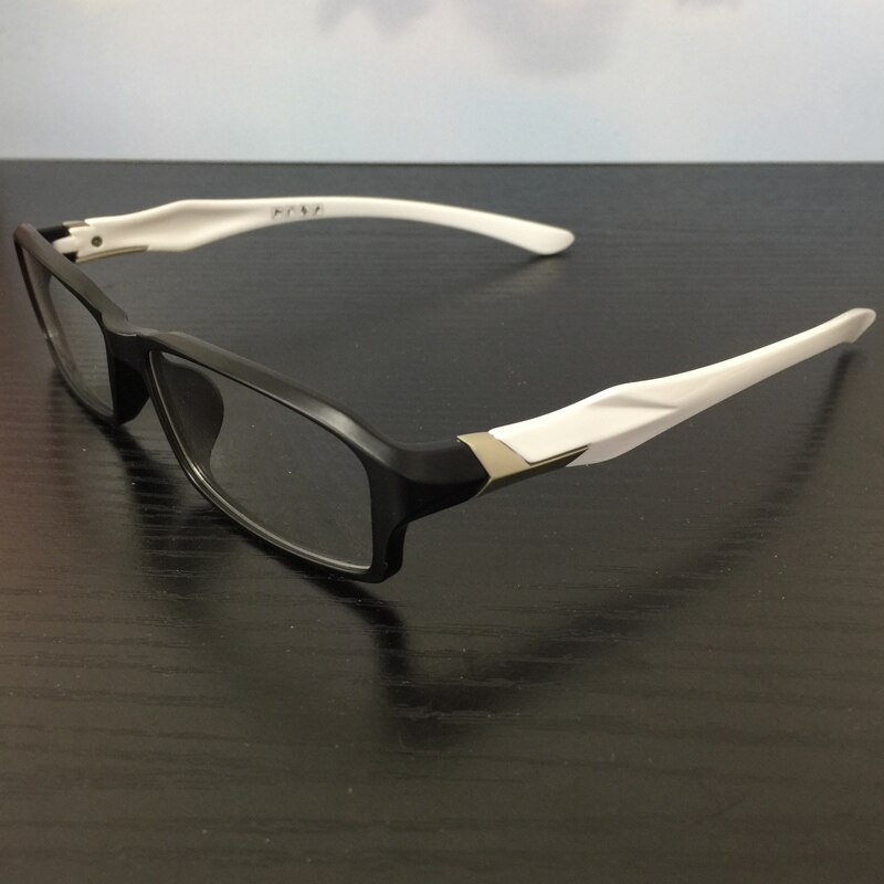 Vazrobe Sport Mens Brille Rahmen Männlichen TR90 Brillen Rahmen Frauen Ultra Licht Rezept Brille Myopie Dioptrien Optische: black white