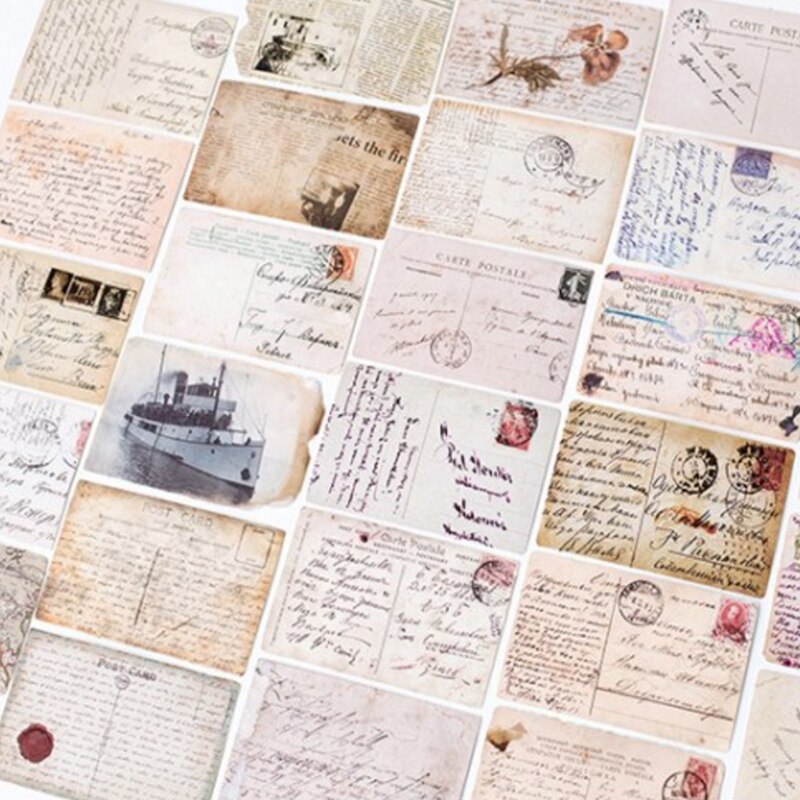 30 Pcs/lot vintage british style postcard year greeting card Party invitation card cardschrismas