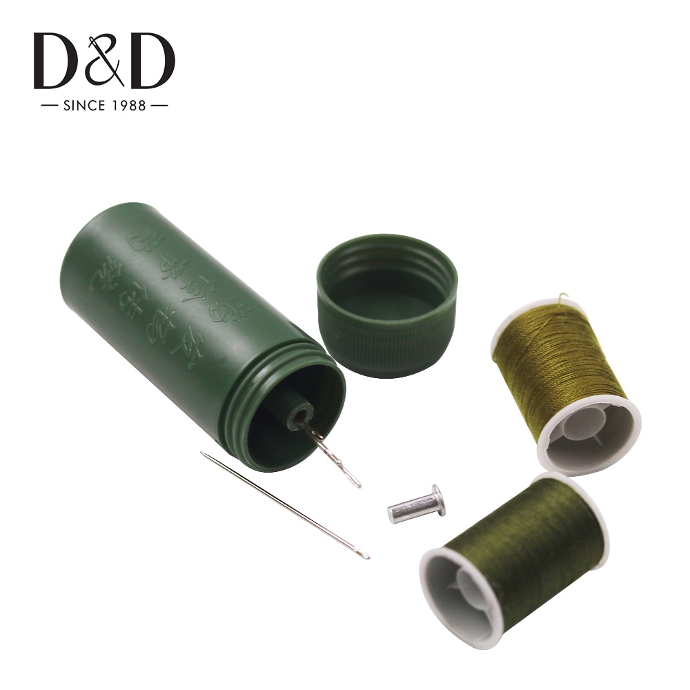 Mini Sewing Box Kits Strong Thread for Sewing Polyester Thread with Needles Threads Set Cylindrical Bottle Storage Kit Tool