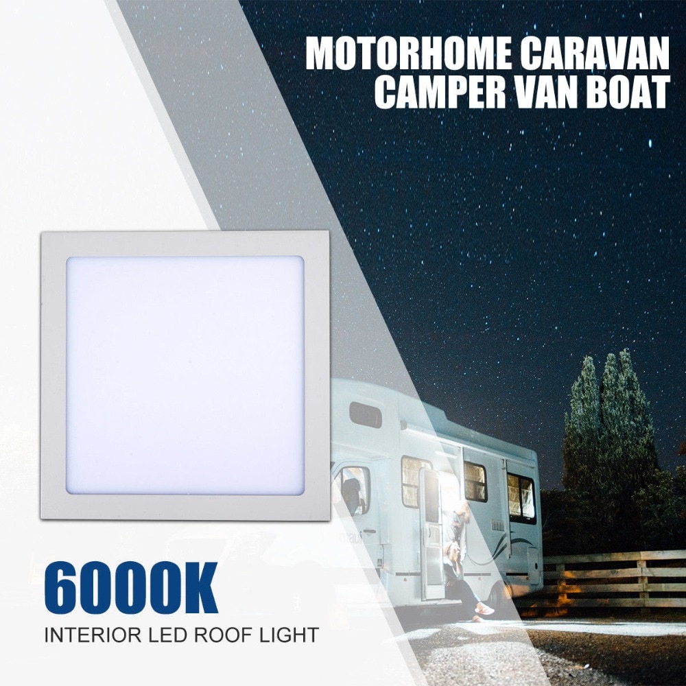 12v 24w led lys varmt indvendigt tag loftslampe til autocamper campingvogn autocamper lavt energiforbrug rv tilbehør