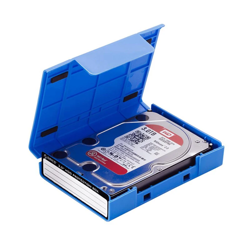ORICO 3,5-Zoll-Schutzhülle für tragbare Festplatten, externer Aufbewahrungskoffer für Festplatten mit wasserdichtem und stoßfestem Festplattenkoffer: Tiefe Blau