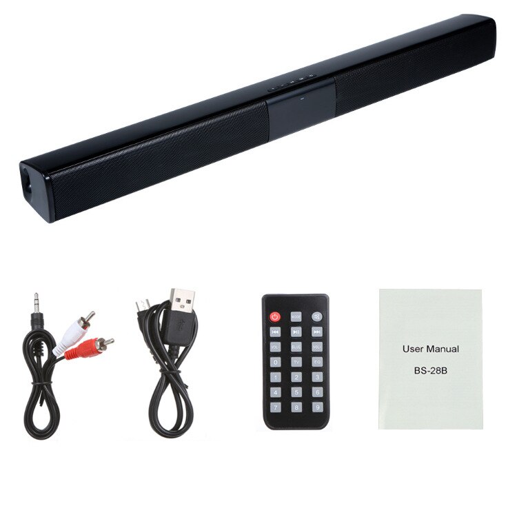 Barre de son sans fil 20w haut-parleurs bluetooth barre de son multifonction haut-parleur sound blaster haut-parleur tv classique carte tf lecture directe: Default Title
