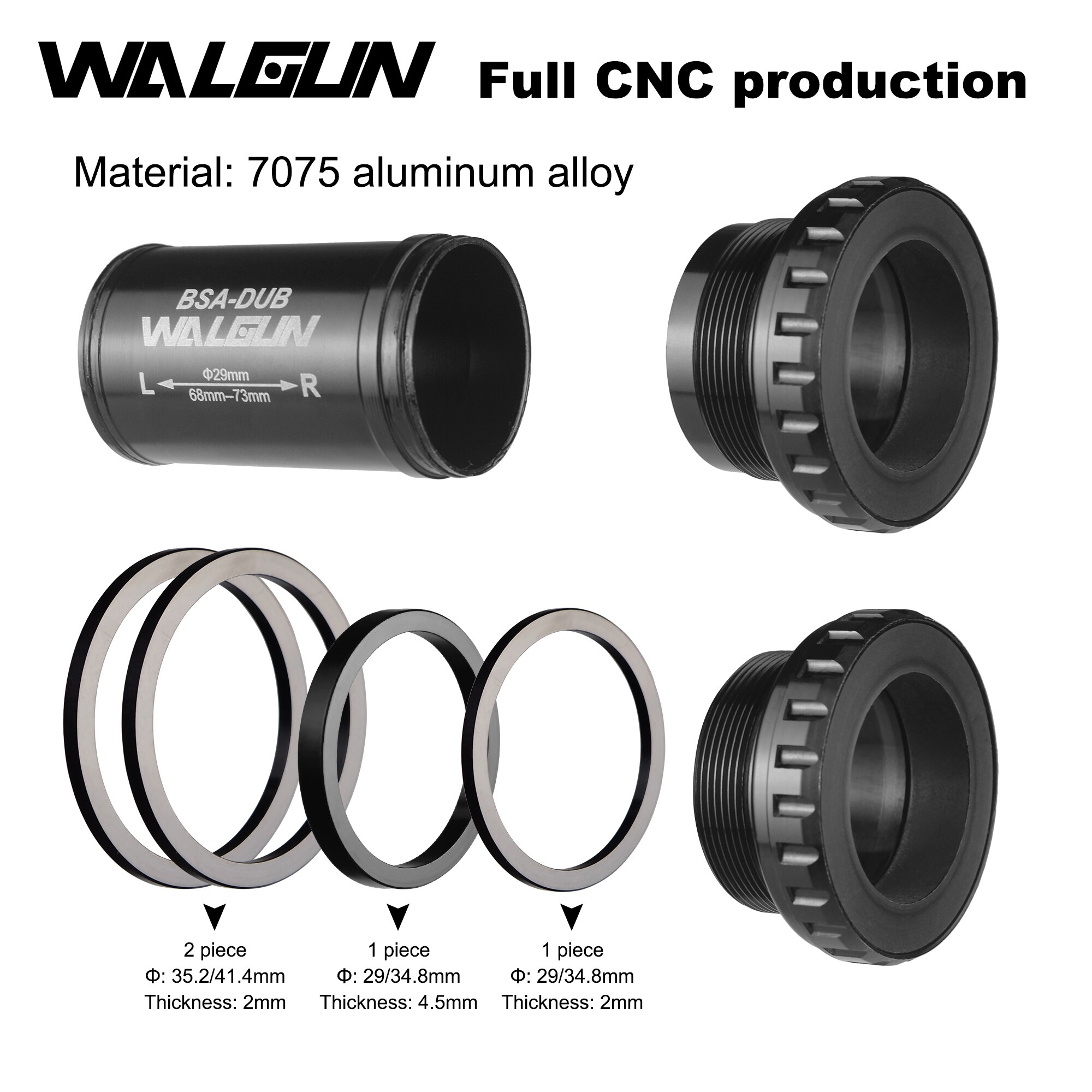 WALGUN bike Bottom Brackets Threaded BSA 29mm Ceramic Road MTB Mountain Bike BSA DUB BB for X01 Eagle Red Bicycle Crankset