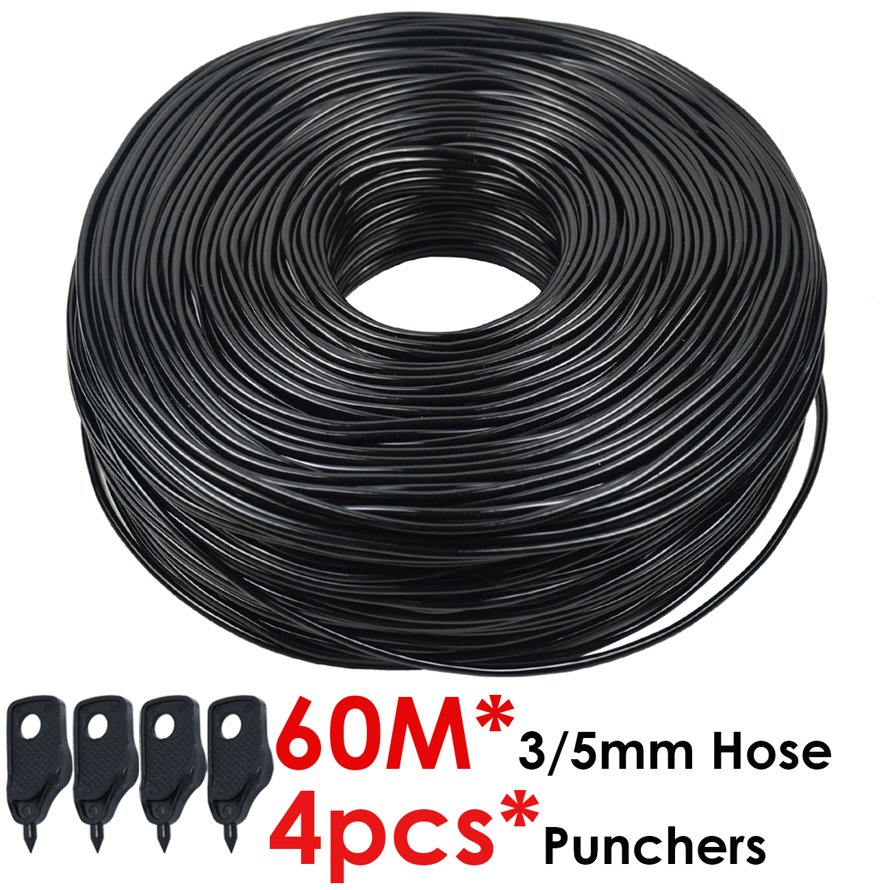 Sistema di irrigazione automatico per irrigazione a goccia KESLA giardino da 4/7 a 3/5mm da 1/4 a 1/8 kit tubo flessibile per piante da vaso bonsai domestiche serra: marrone