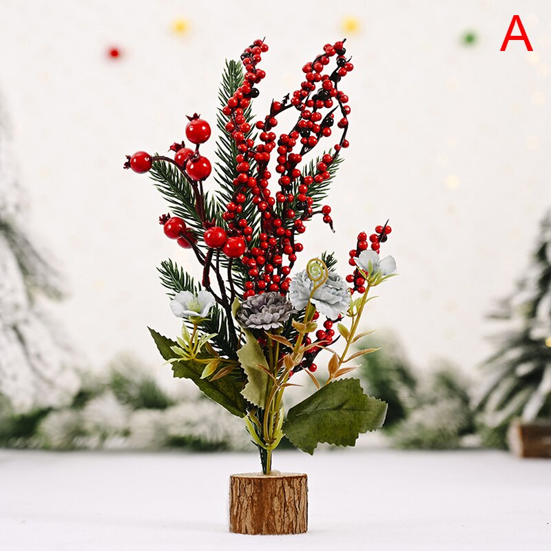 Mini Kerstboom Grenen Bloem Art Diy Kerst Decoraties Voor Huis Xmas Ornament Kerst Jaar Decoraties: A