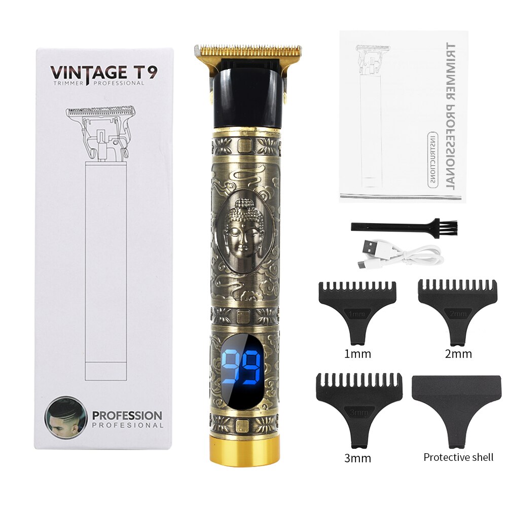 Portable Shaver Hair Clipper Electric Trimmer Screen Washable Rechargeable Men Hair Trimmer: Set D