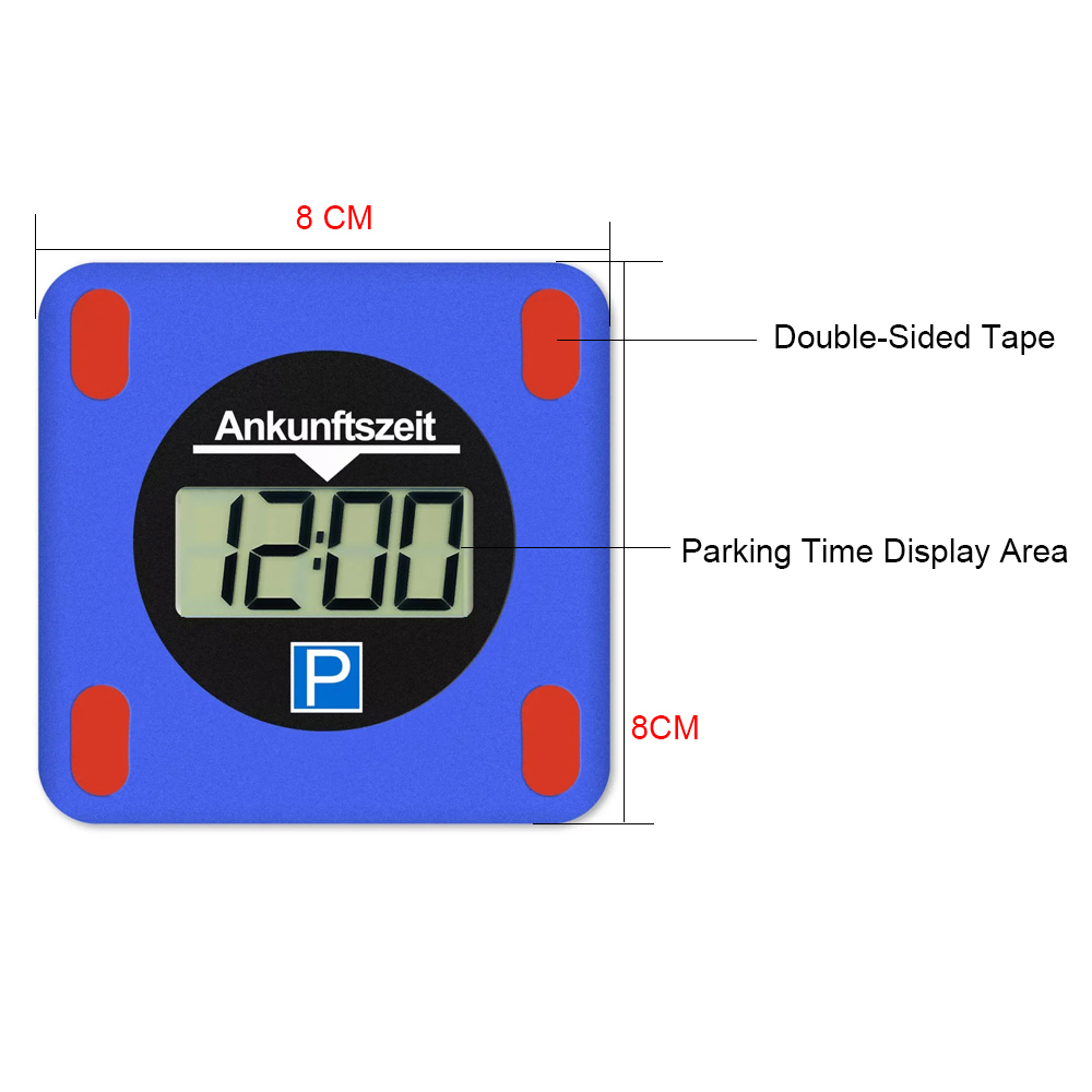 Elektronische Parkscheibe mit digitalem Display LCD Automatische Parkscheibe Elektrischer Parkscheibe