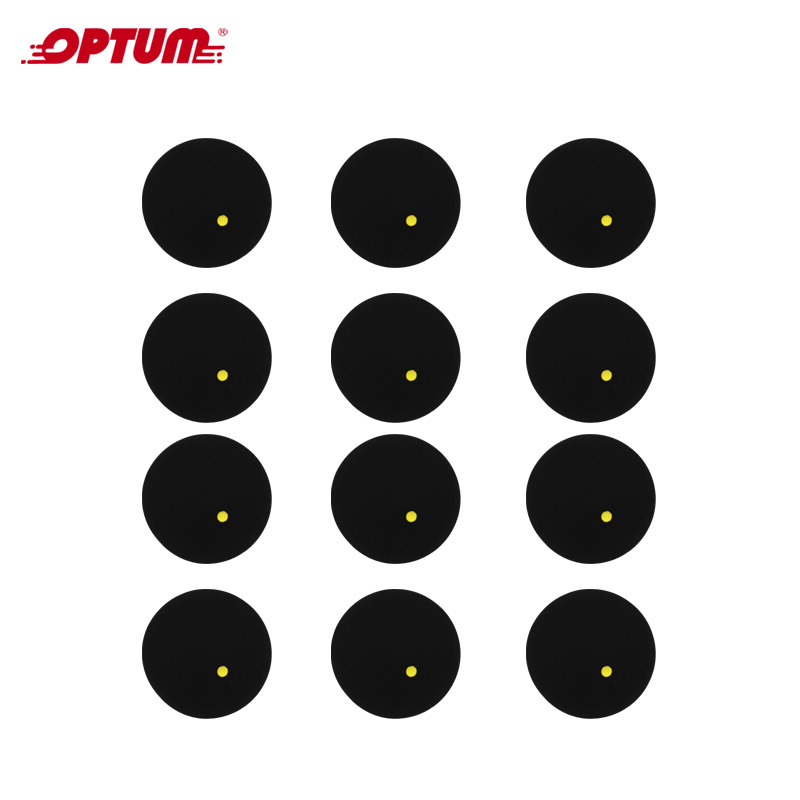 4pcs/12pcs/30pcs Matkot Ball Squash Ball One Yellow Dots Low Speed Rubber Ball Training Competition Squash Ball