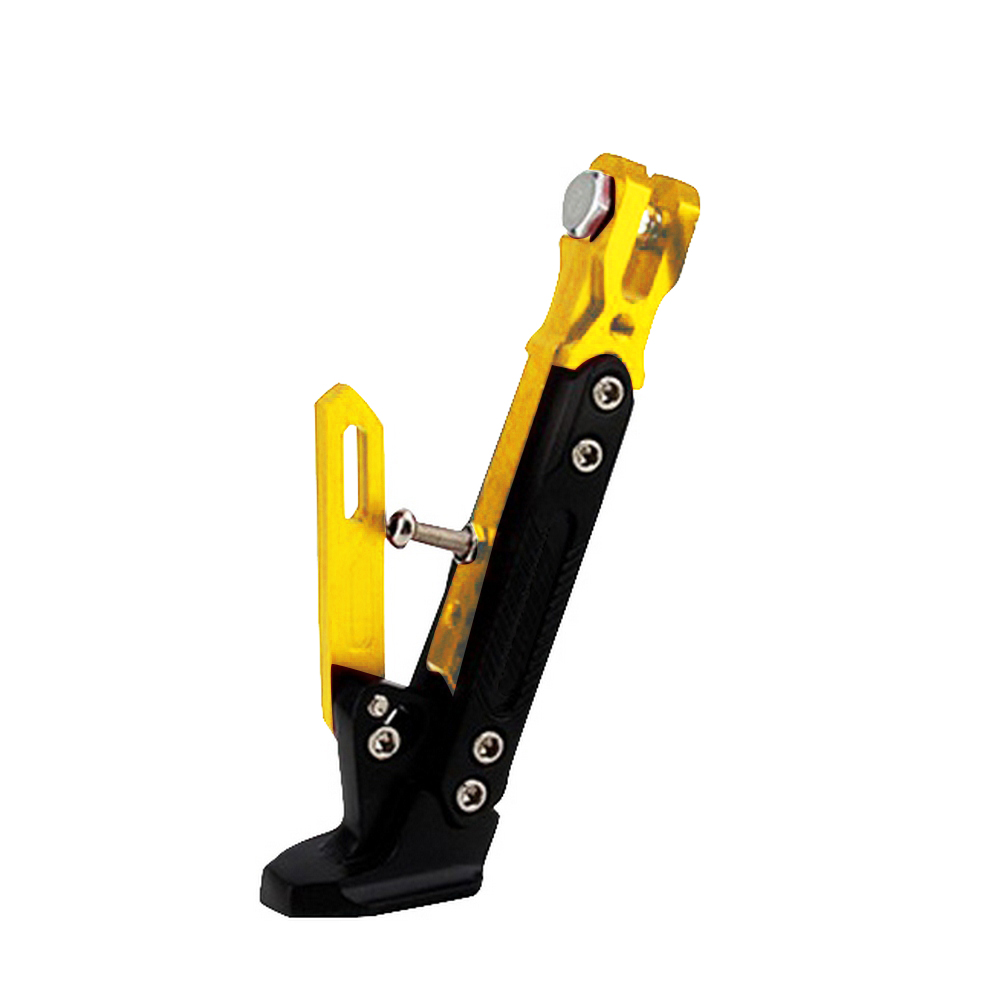 1Pcs Motorcycle Stand Adjustable Foot Side Support Parking Stand for Electric Motorcycle Parking Foot Side Support Stand Tools: Golden