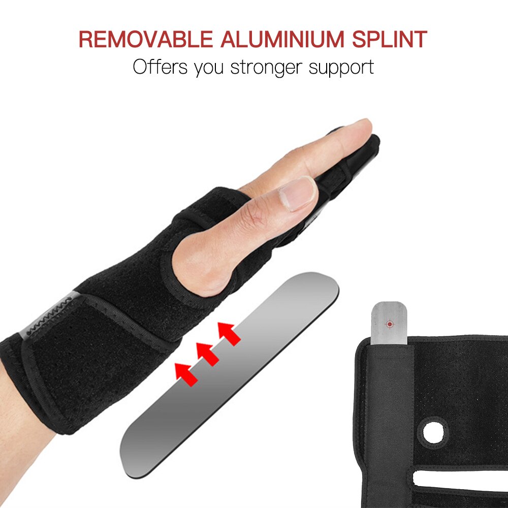 Finger Guards with Removable Splint Finger Support Brace Two or Three Fingers Stabilizer Adjustable Full Finger or Hand Brace