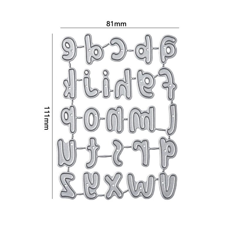 YaMinSanNiO 26 Alfabet Sterft een-z Letters Metalen Stansmessen Voor Scrapbooking Sterft voor Card Making Embossing Bezuinigingen Stencils ambachten