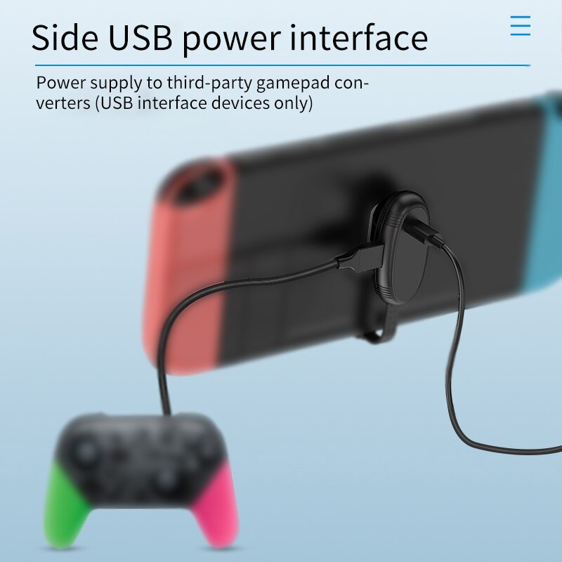 Til nintendo switch 2 in 1 otg forlænger ladekabel adapter til ns switch opladning gamepad controller kabel 2 sugekopper