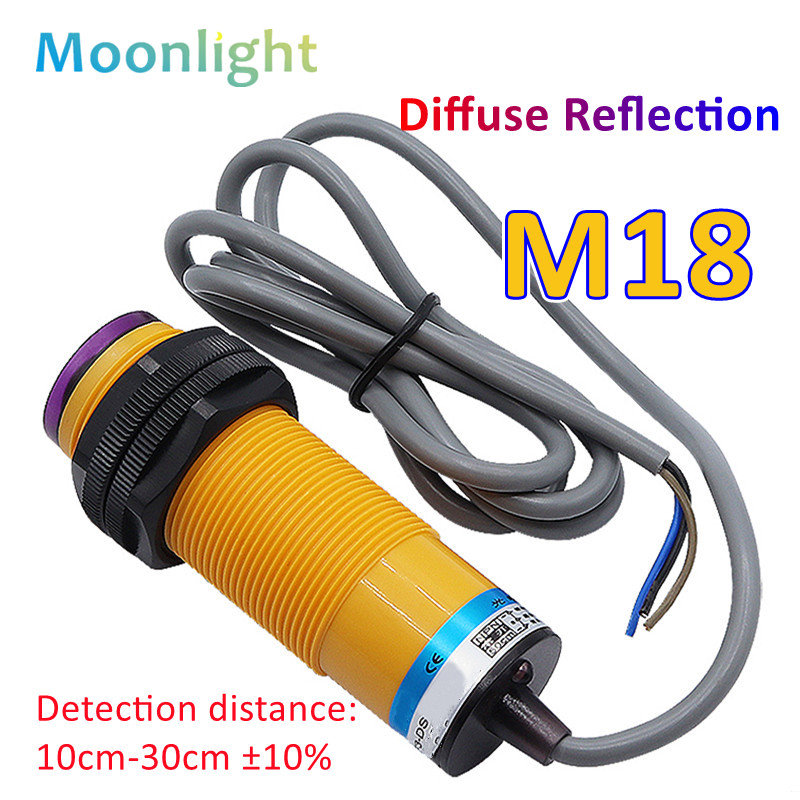 Interrupteur de proximité capteur photoélectrique E3F-DS30C4 NPN PNP DC5-36V plage de détection réglable 30cm 10cm E3F-DS30P1/P2/C2/Y1