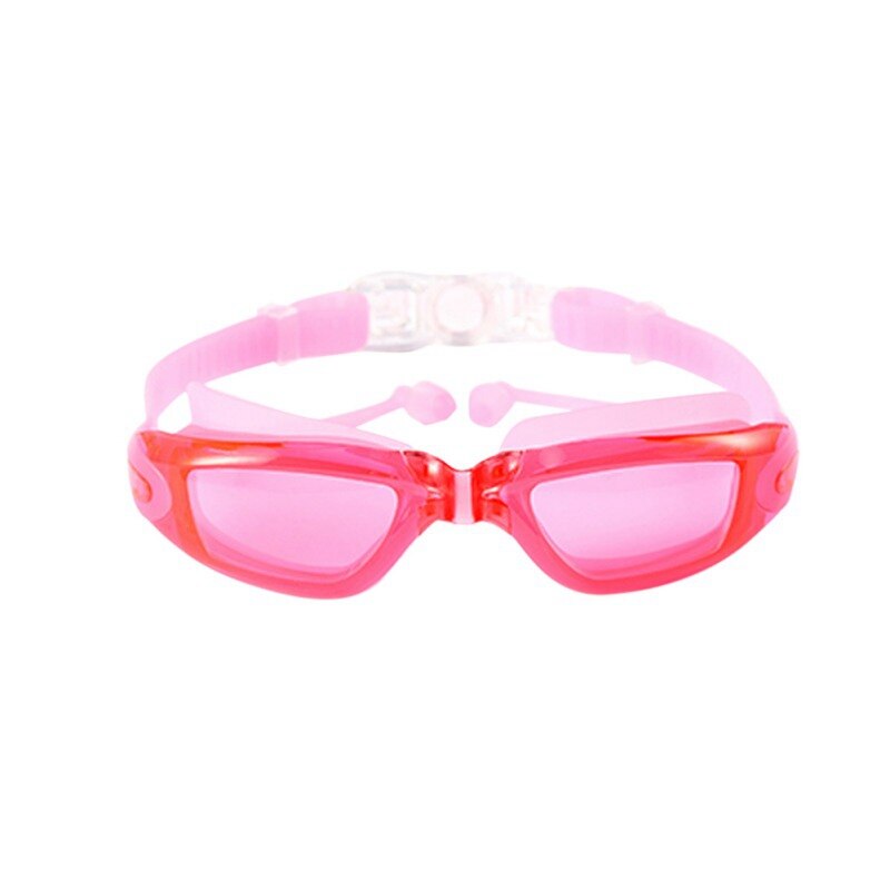 Outdoor Water Sport Waterdicht Anti-fog Zwemmen Bril Grote Frame met Siliconen Oordopjes Zwembril Eyewear: TP