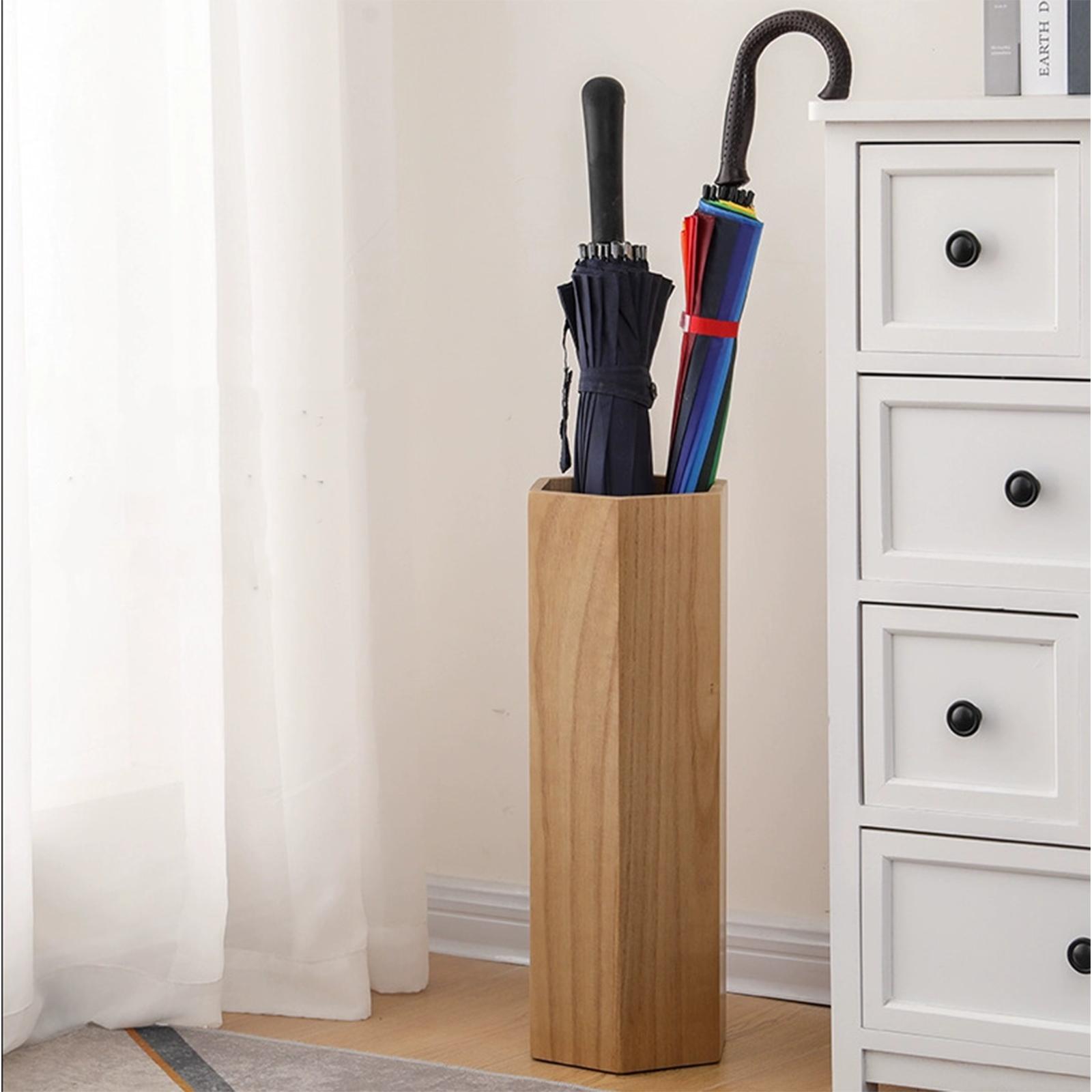 Holz Regenschirm Halfter Regenschirm Lagerung Eimer Multifunktions Regenschirm Organizer Regenschirm Gestell Haushalt für Hotel Supermarkt: Blau