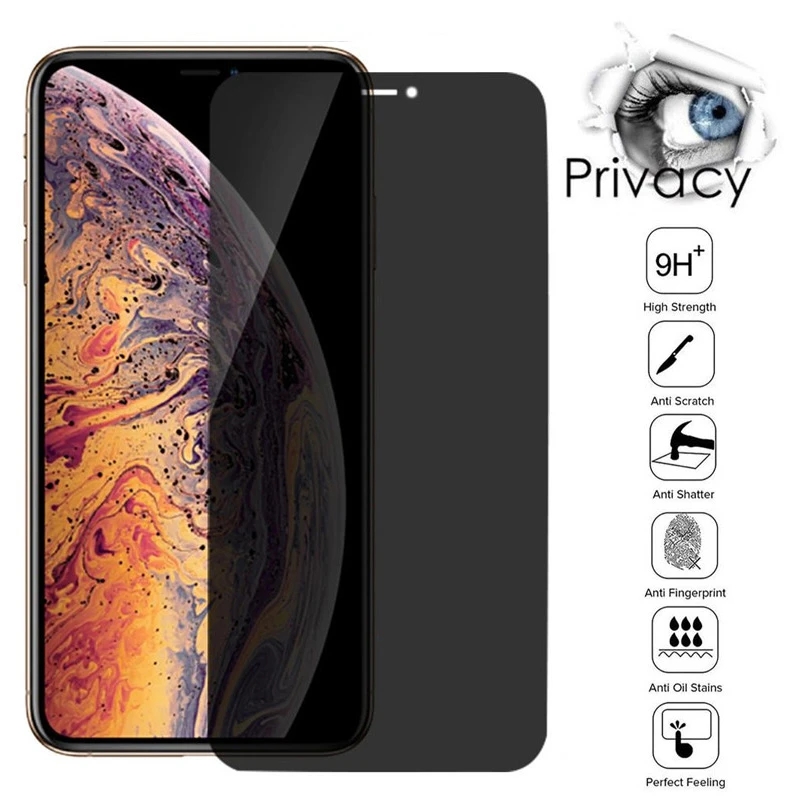 3Pcs Full Cover Privacy Screen Protector For iPhone 15 14 13 Pro MAX Anti spy Tempered Glass For iPhone 12 11 Pro 7 8Plus Film