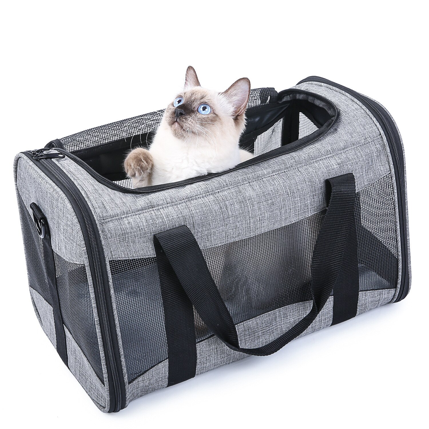 2021pet supplies a pet dog and cat bag folding portable pet bag out breathable portable package cat