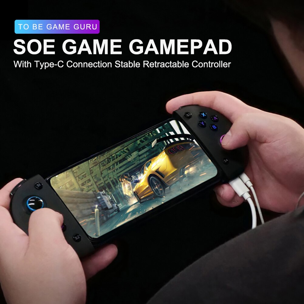 Gamepad Met Type-C Verbinding Intrekbare Stabiele Controller Voor Smartphone Draagbare Game Handvat Joystick Gevoelige Knoppen