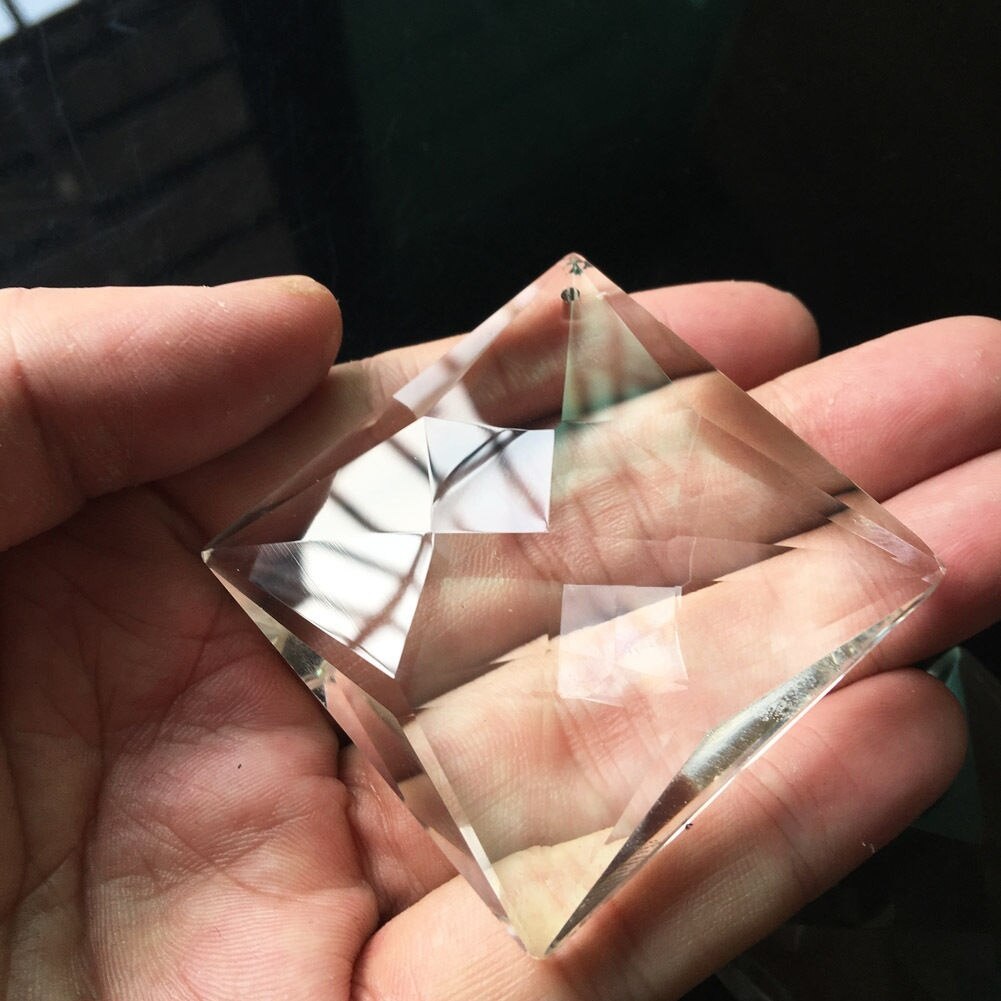 75mm vindue indretning suncatcher krystal prisme lysekrone vedhæng fest ornament hængende xms facetteret
