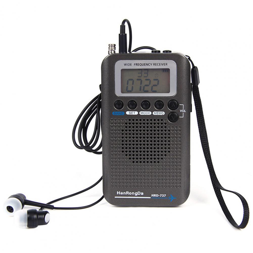 HRD-737 FM/AM Radio LCD Display Digital Radio Portable Pocket Radio FM/AM/SW/CB/Air/VHF Mini World Band FM Radio радиоприёмник