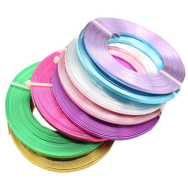 5 Meter 3Mm Platte Anadized Kleur Plated Aluminium Draad Voor Sieraden Maken Armband Craft Diy Accessoires Levert