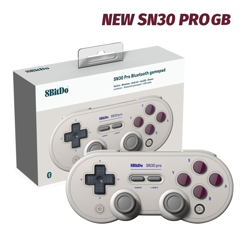 8bitdo – manette de jeu SN/SF30 Pro sans fil Bluetooth, avec vibrations, Joystick, contrôleur pour Nintendo Switch, Windows/MacOS/Android: SN30 PRO GB