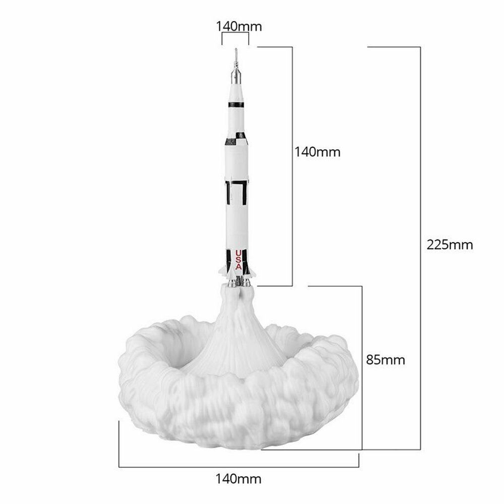 3D Print Rocket Night Light LED Desk Lamp Space Shuttle for Home Decor