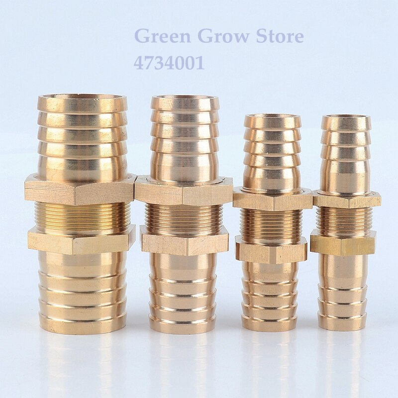 1~10pcs 6-25mm Copper Straight Connectors Hex Nut Irrigation System Aquarium Adapter Water Tank Hose Joint Air Pump Pipe Fitting