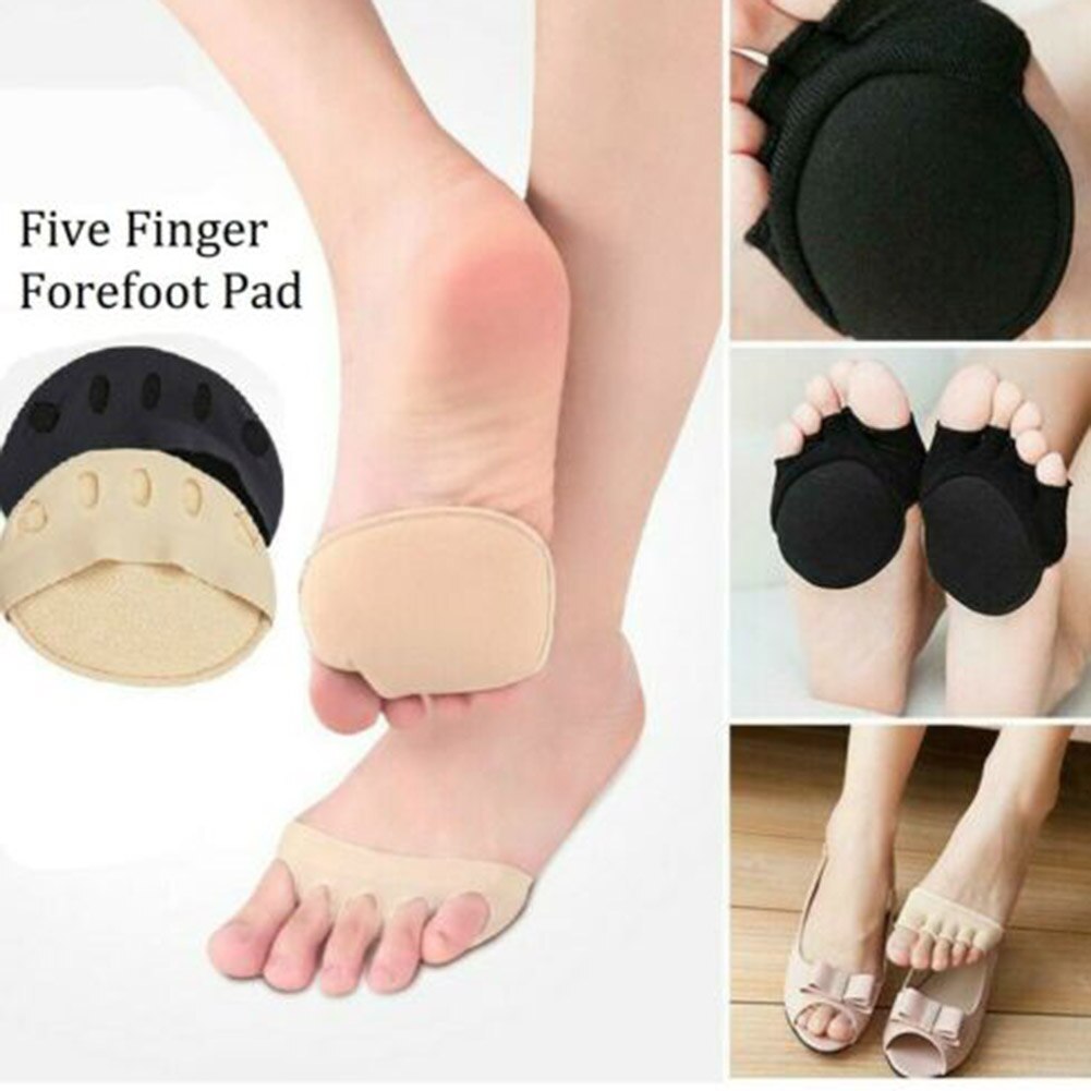Newly Women Five-finger Socks High Heels Forefoot Half Palms Invisible Socks Shallow Port On-slip Open Toe Socks