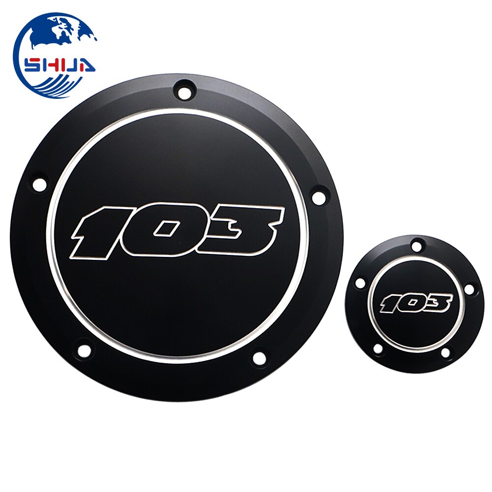 Aluminium 103 Derby Timing Timer Cover Zwart Voor Harley Touring Road King Electra Glide Softail Night Train Dyna Straat Bob
