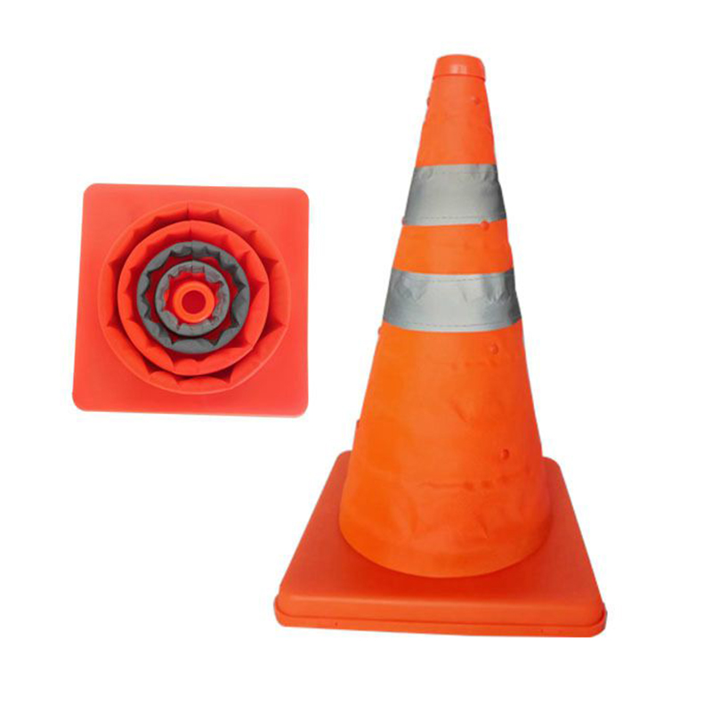 Reflective Cone 40Cm Warning Reflective Cone Traffic Movement Retractable Collapsible Convenient Storage