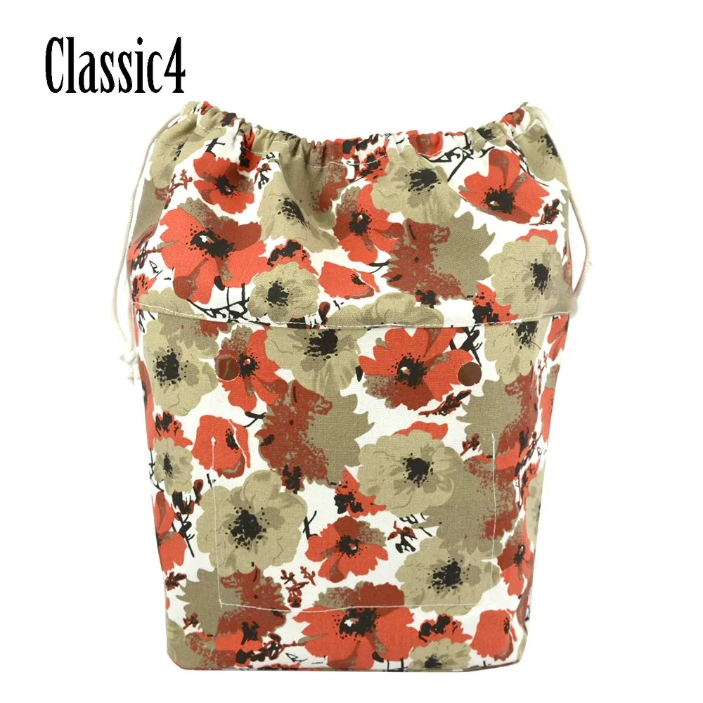 Nouvelle grande capacité classique Mini cordon coloré doublure intérieure insérer pour grand Mini Obag toile poche intérieure pour O sac