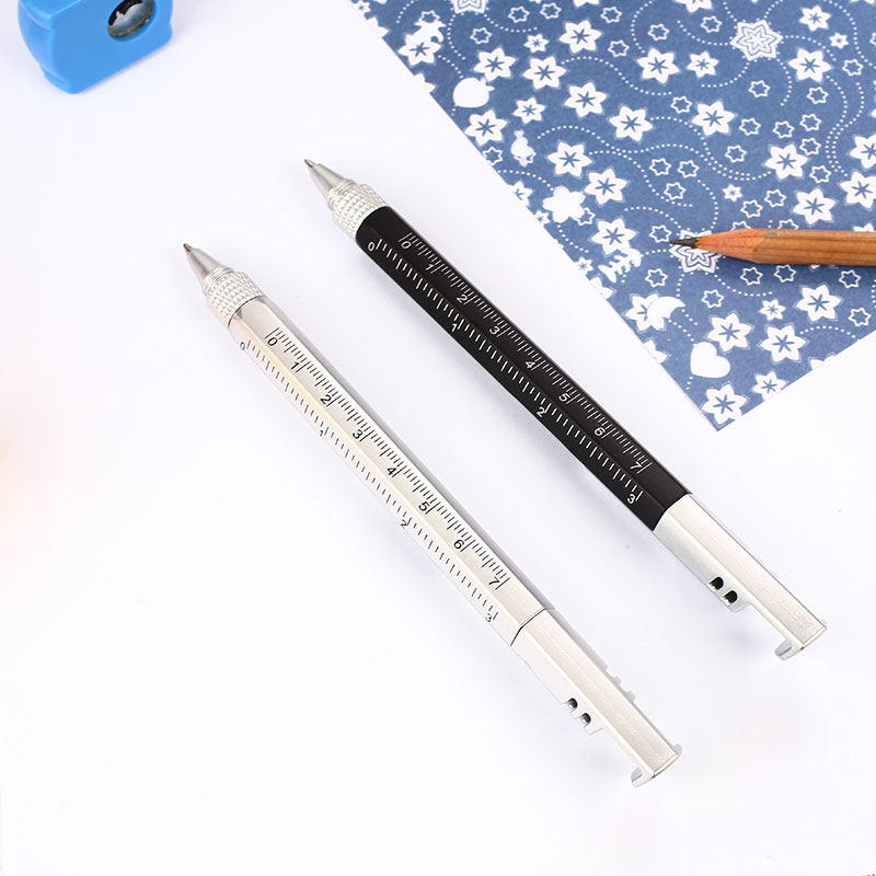 1/2/4pcs 6-In-1 Multifunctional Screwdriver Level Ruler Plastic Tool Pen Phone Level Instrument Touch Screen Pen